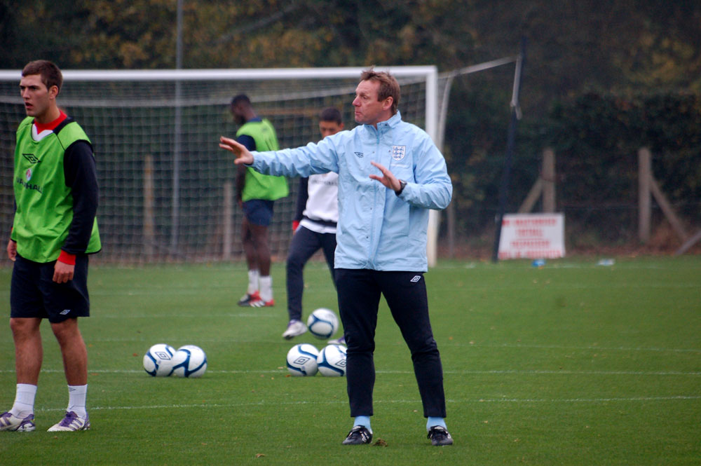 England Under-21s coach Stuart Pearce at Ipswich Town's training ground